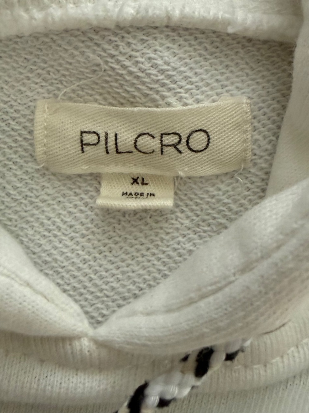 ANTHROPOLOGIE Pilcro Women’s Cotton Hooded Plaid & White Top XL - Picture 7 of 10